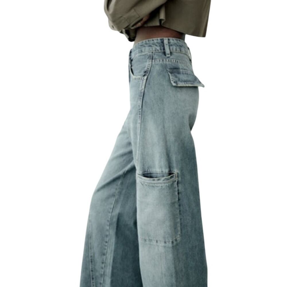 Zara Mid-Rise TRF Cargo Jeans 4